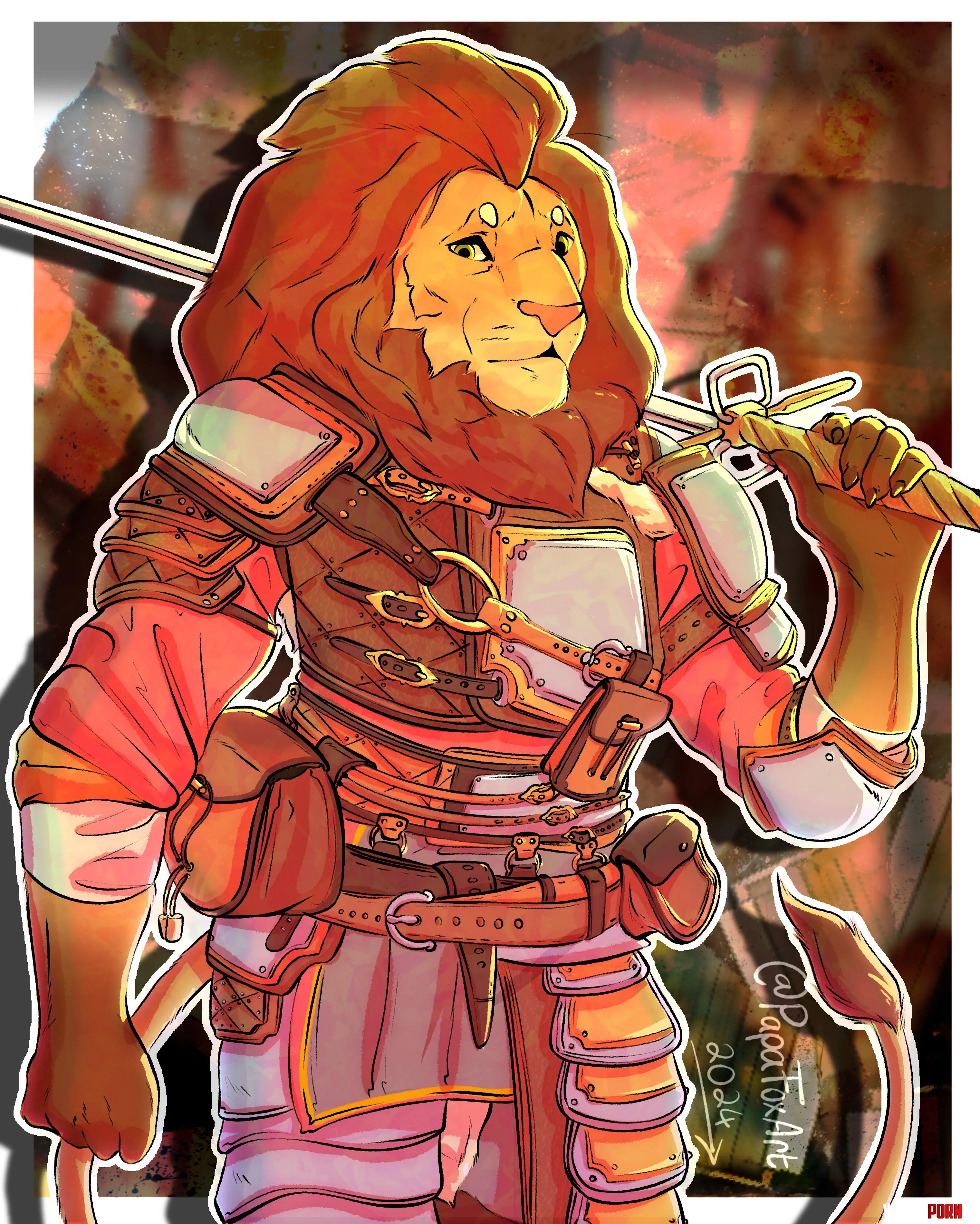 A Mighty Knight Art By Me  by PapaFoxArt