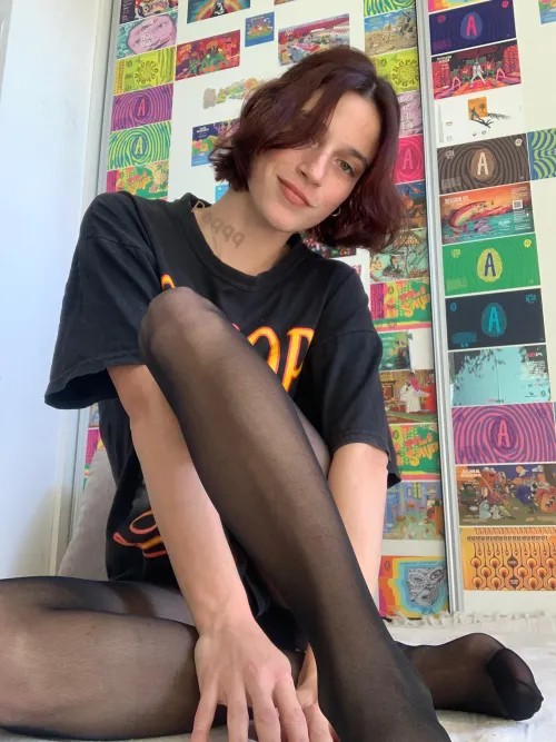 Thumbnail Chic Look: Black Pantyhose & Shirt Fashion Tips by peqqqqqq