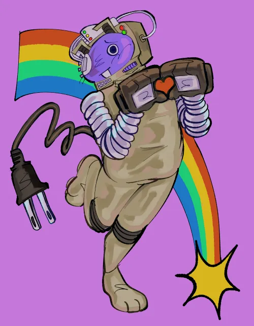 Thumbnail OC Tech Puppy Medjed: A Silly Furry Creation by rhabydolpen