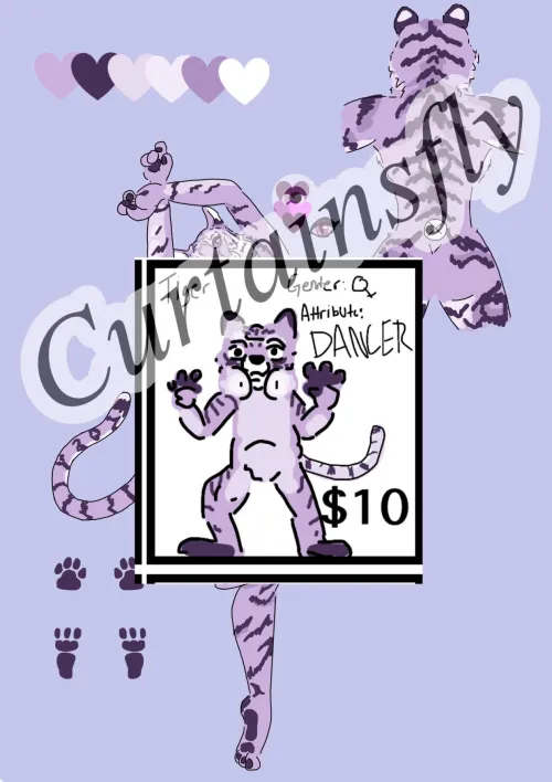Thumbnail Artistic 'Dancing Tiger' from Curtainsfly's Adoption Center | Furry