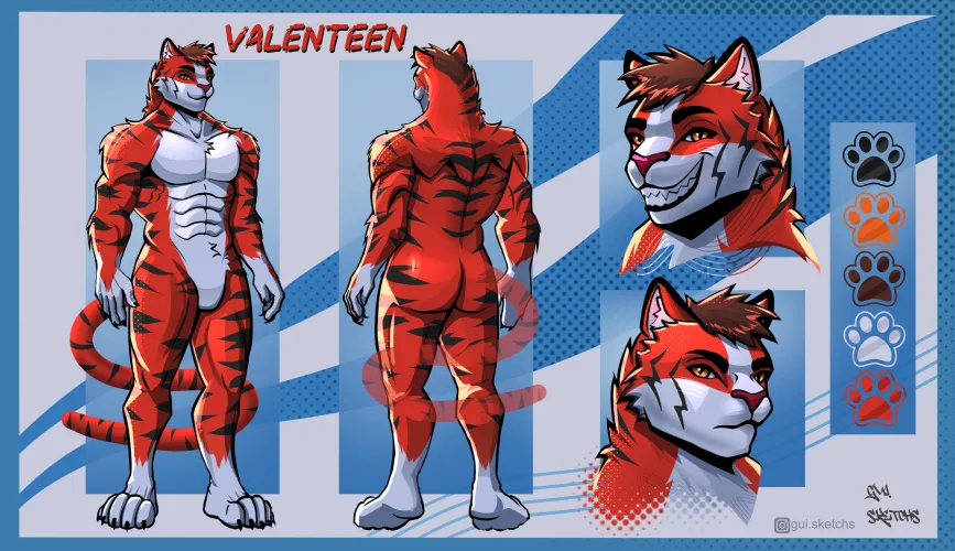 Thumbnail Finished Ref Sheet Commission for Valenteen DM | gui_sketchs