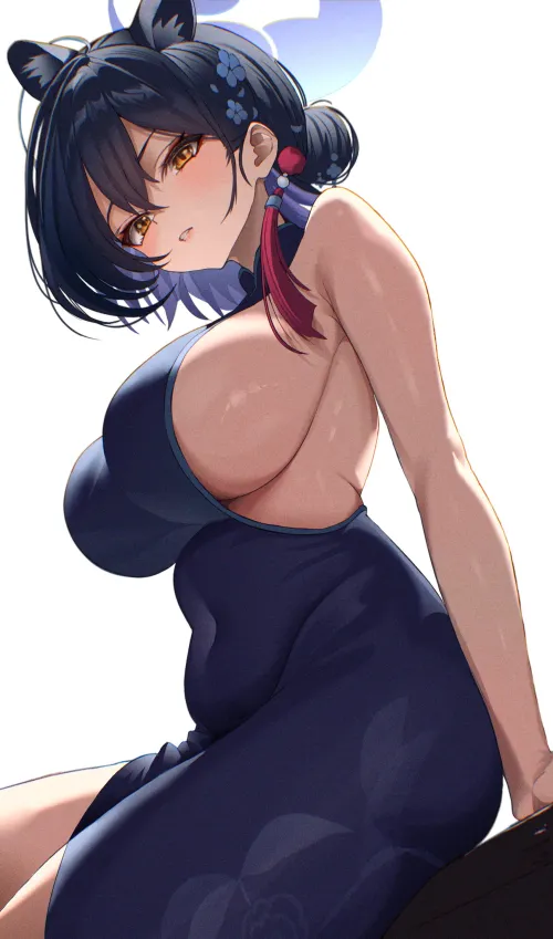 Thumbnail Kaguya Blue Archive Fanart by llamanatee | BigAnimeTiddies