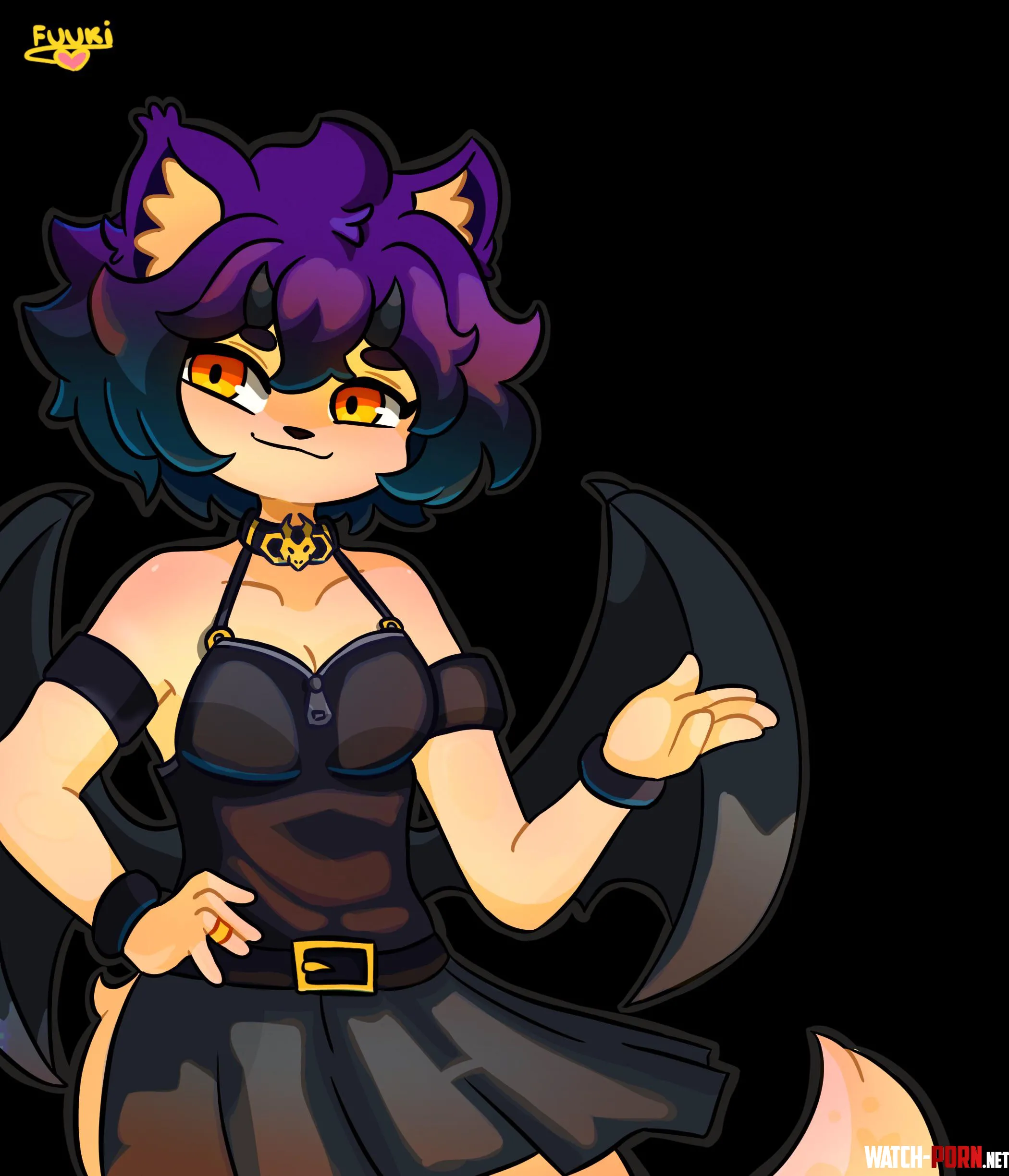 My sonas costume for the spooky month art my me by Fuuki_Art