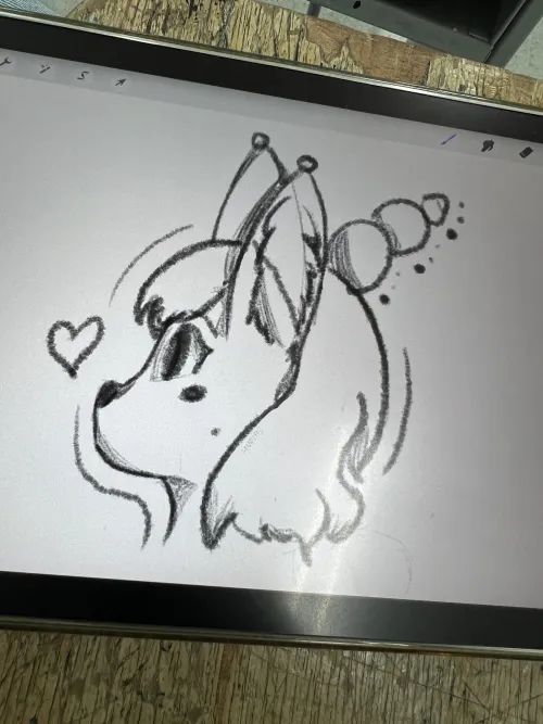 Thumbnail Quick Leia Sketch by Swan_Bubbly | Furry Category