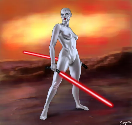 Thumbnail Sensual Asajj Ventress NSFW: Art by Dargielen