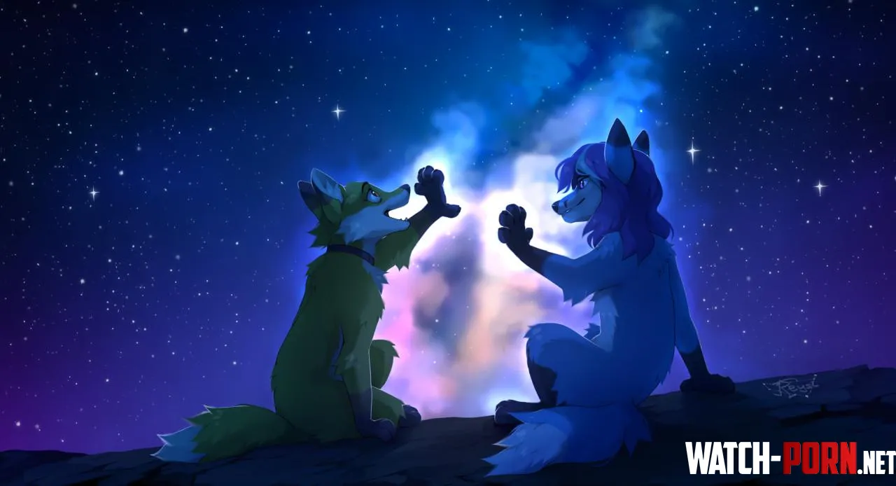 Night sky art by Reysi by Bonkers_Reee