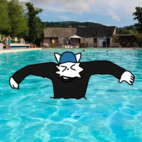 Thumbnail Watch a Cat Swimming in Action! | by c0nfee