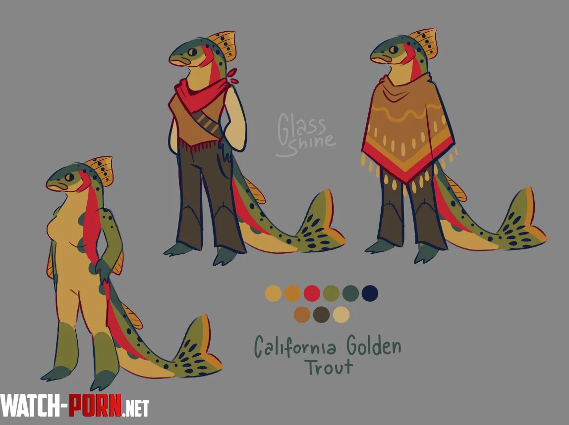 cowboy trout concept oc by GlassShine