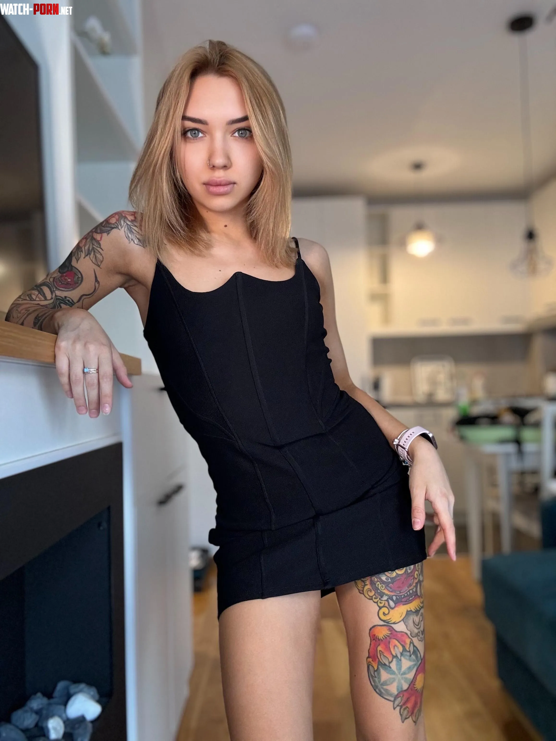 Making the room hotter with my tight dress by SilverMoonLi