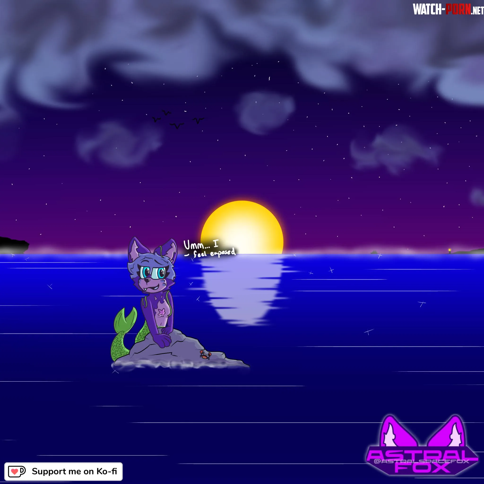 Mermaid fox or something silly like that Art by Me by AstralSpaceFox