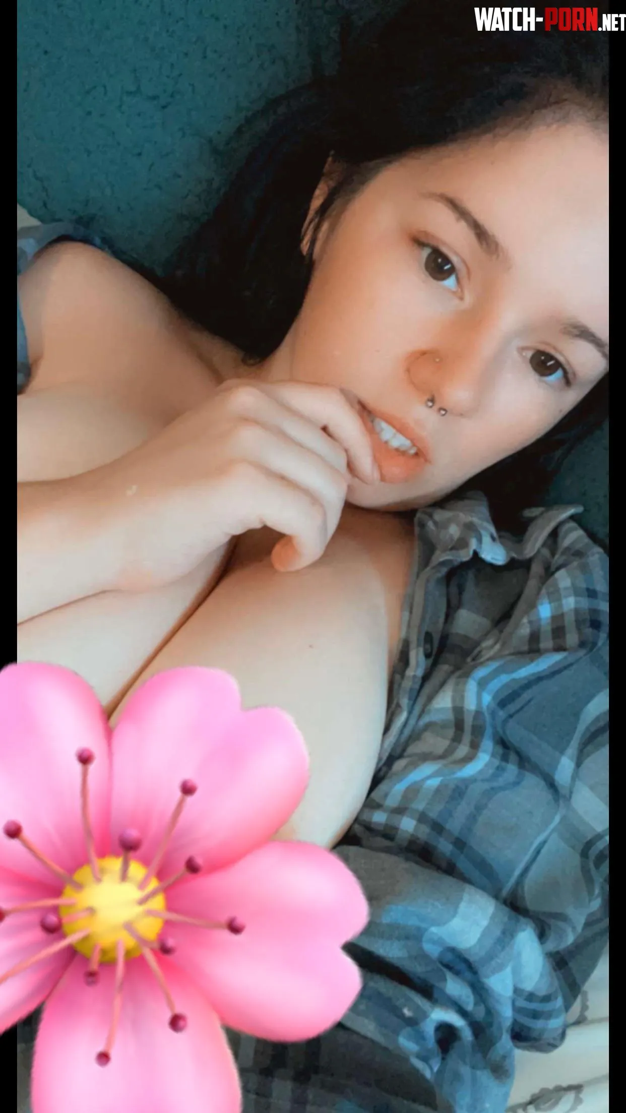 Naughty girl next door showing out on OF come see whats under the flower   by HappyFeet1110