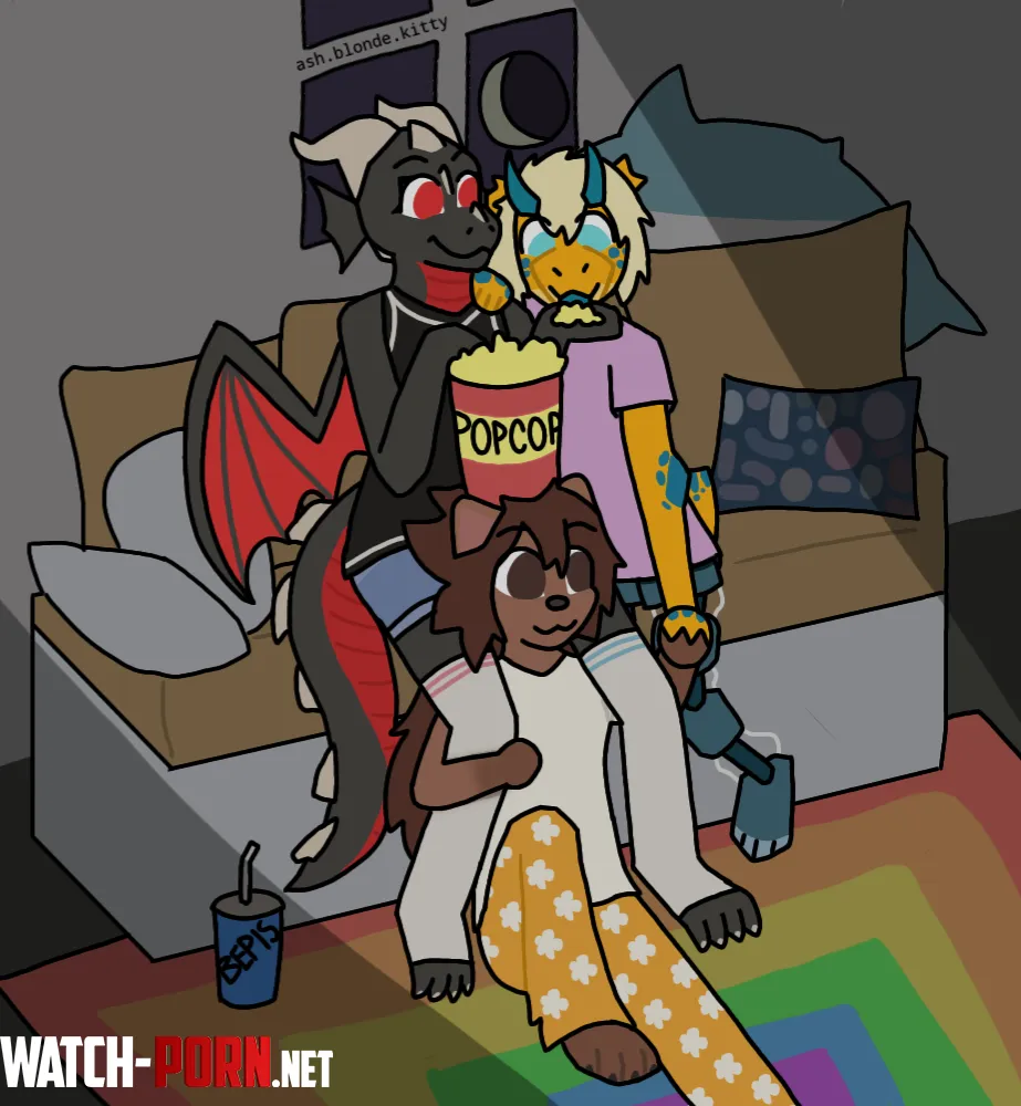 horror movie night commission by ashblondekitty