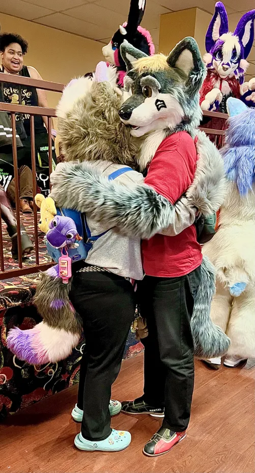 Thumbnail Wolf Hugs Are the Best Hugs by Lulu384: Warm Furry Content
