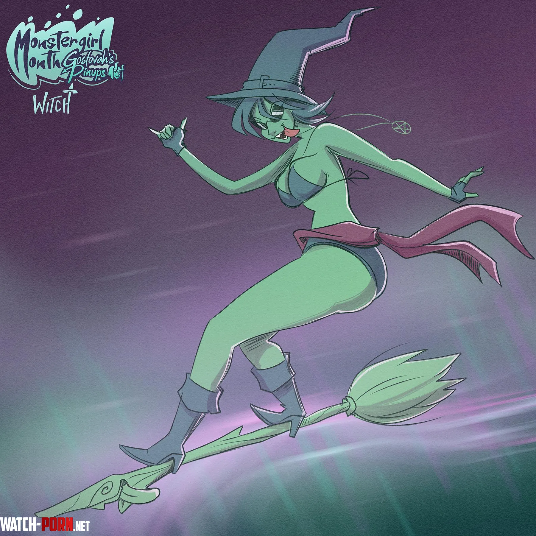 Monstergirl Month Day 4  Witch by gostovah