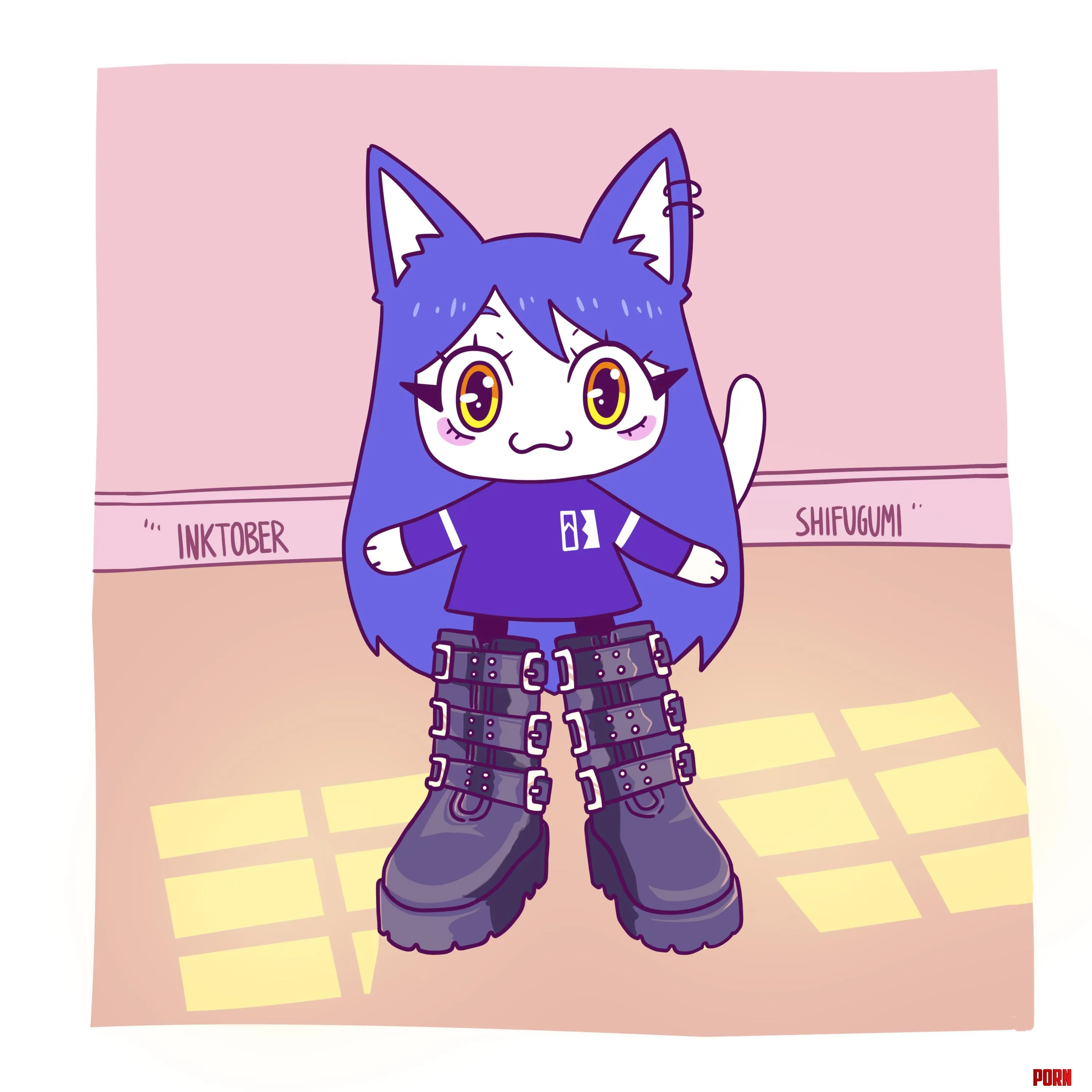 Inktober 03  boots art by me shifugumi by shifugumi