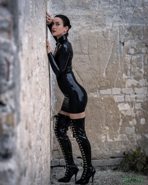 Thumbnail Bubble Butt Display in a Tight Latex Dress by MissFloraBerlin | tightdresses