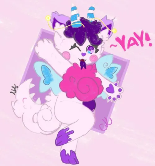 Thumbnail Meet Kooki the Wolf Dragon: Artwork by Cutey19558 in the Furry World