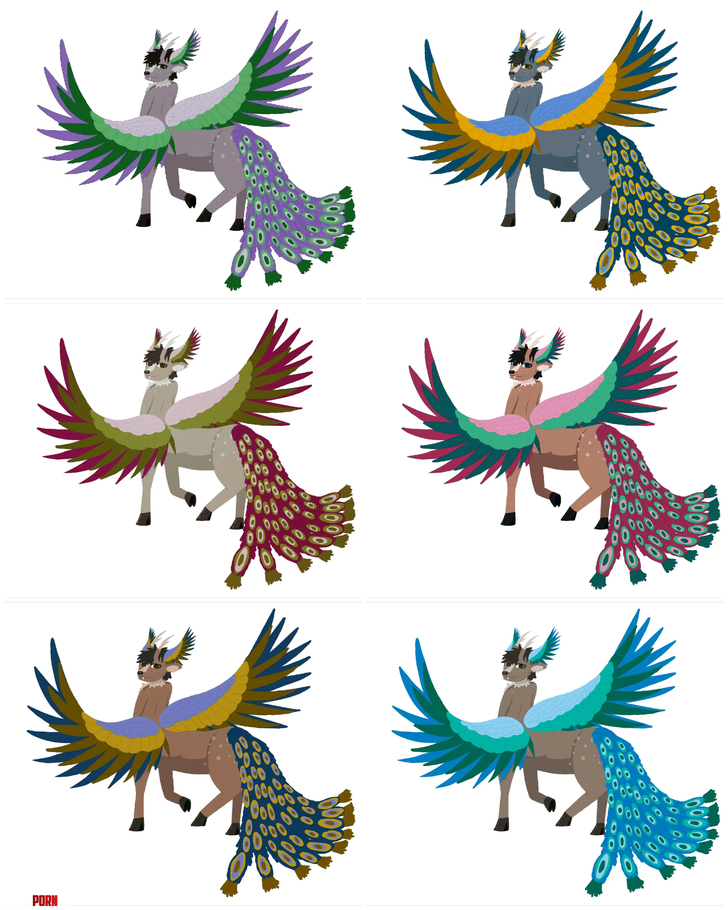 Did a quick draw and color of my muntjac peacock centaur by Atypical_Ty