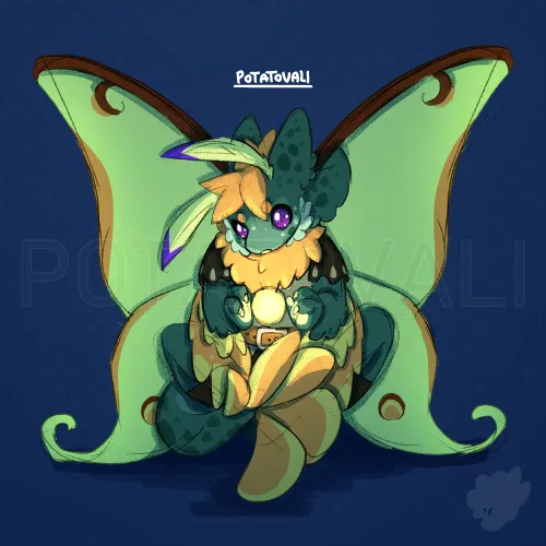 Thumbnail Moth Avali Art by Potatovali: Stunning Furry Illustration