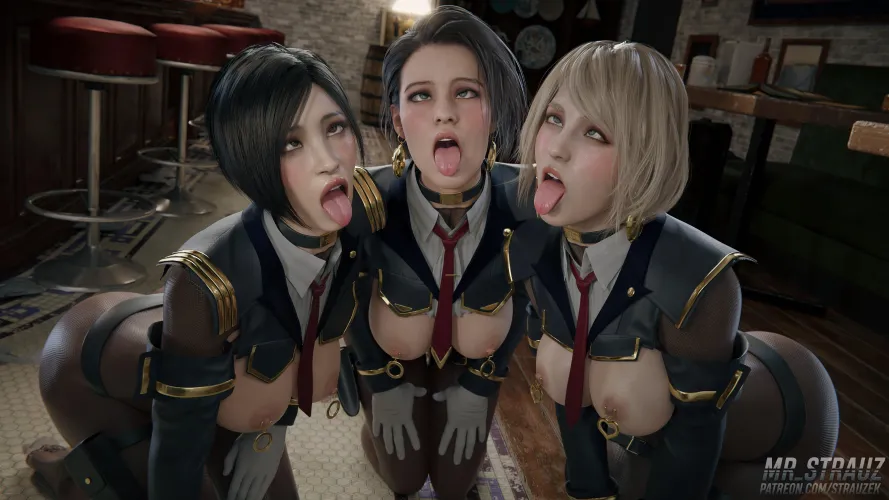 Thumbnail Ada Wong, Jill Valentine & Ashley Graham Erotic Adventures