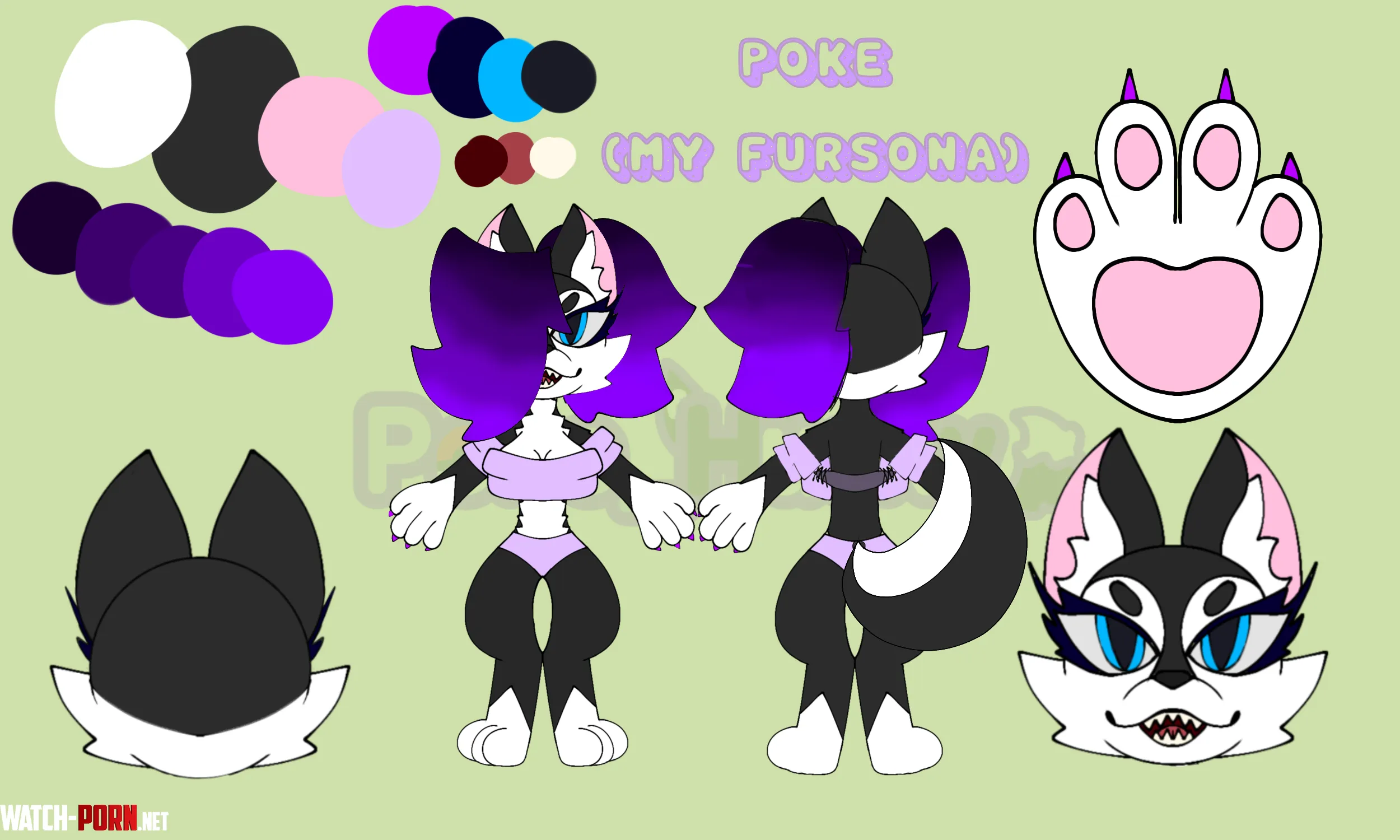 My fursona ref sheet by Ok_Possibility3581