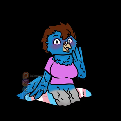 Thumbnail Bird in Socks Furry Art by ToffeeCreation