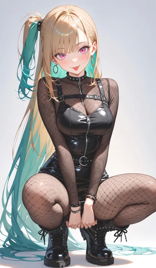 Thumbnail Leather & Body Stocking Outfit Features in animebodysuits Category