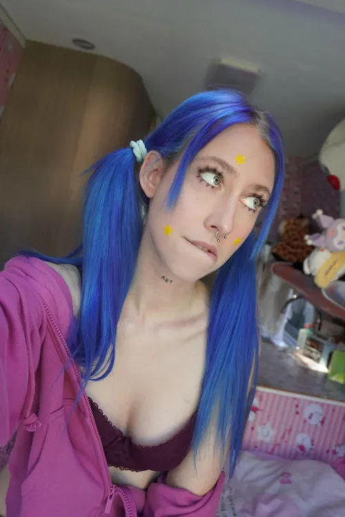 Thumbnail Friendly Greeting: RileyBi69's Neon Hair Connection in GirlswithNeonHair