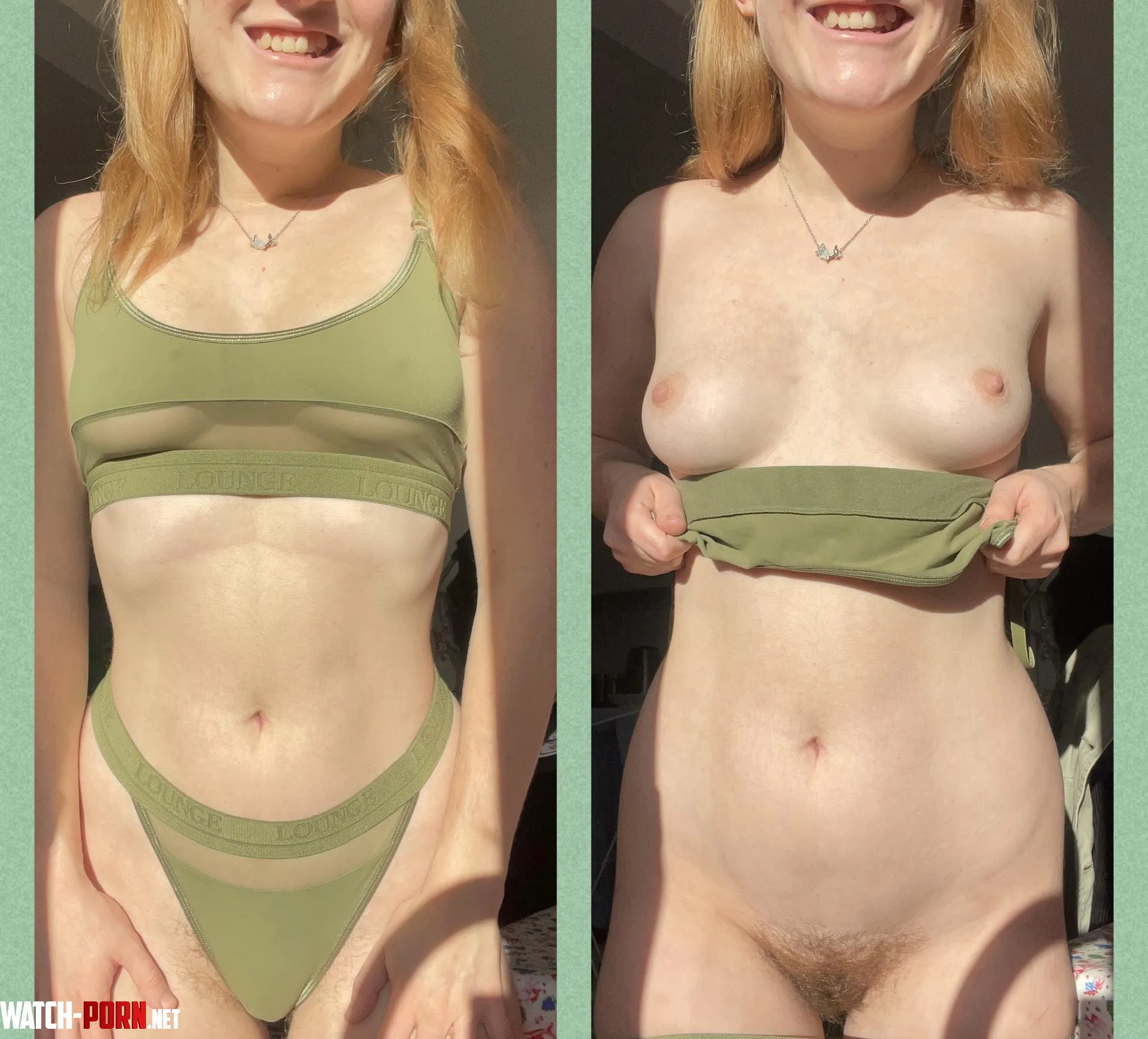 Which part of me is your favourite my ginger hair perky titties smile or ginger bush  by Tallulahmwah