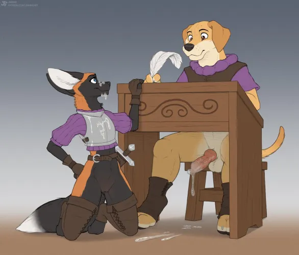 Thumbnail Artistic Scribe by Jishinu in the Yiff Category