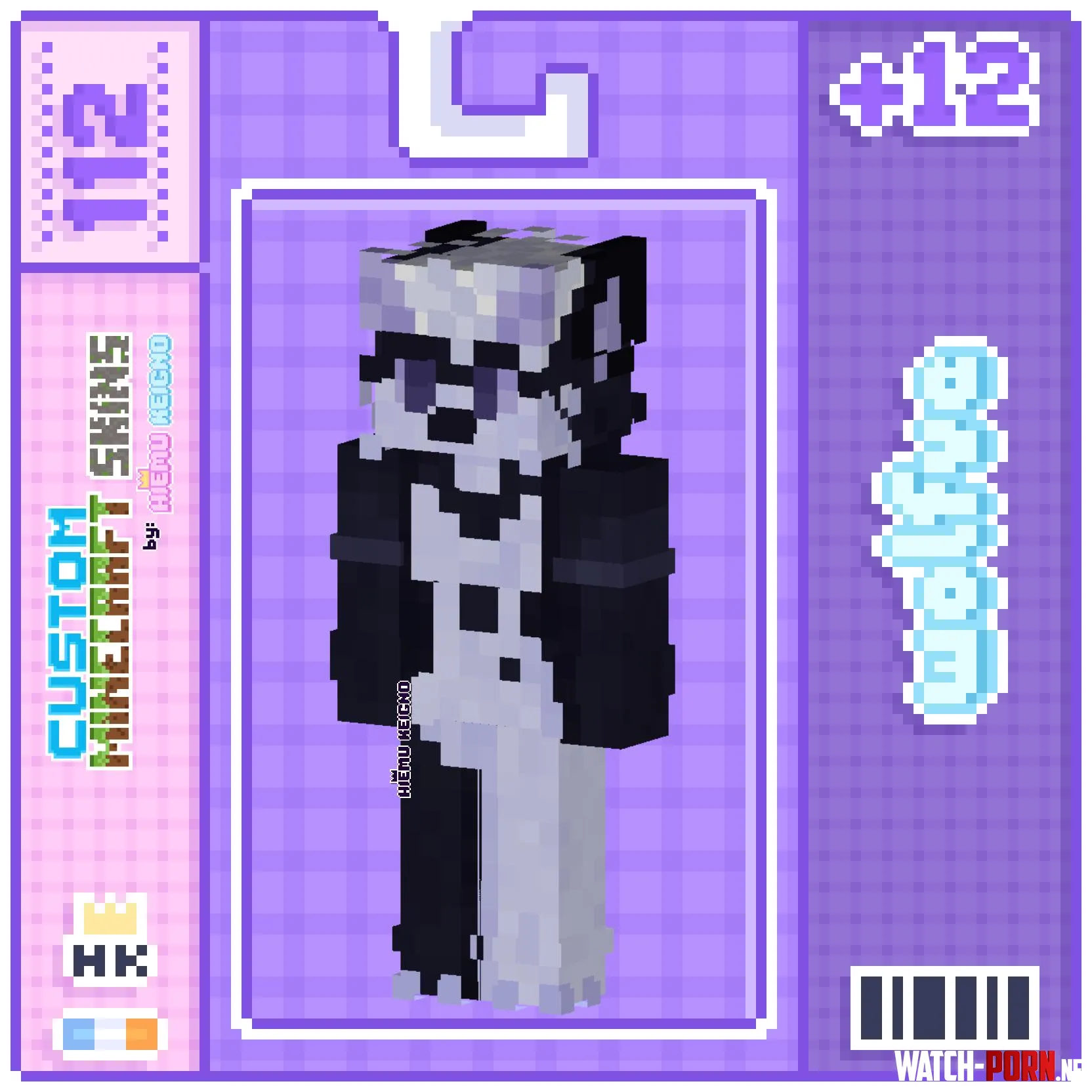  Furry Minecraft Skin Commission Art by me  by hiemukeigno