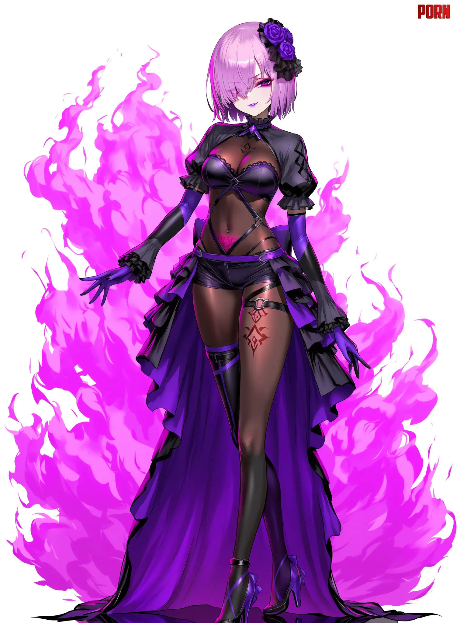 Corrupted Mashu Kyrielight FateGO by CheetahSperm18