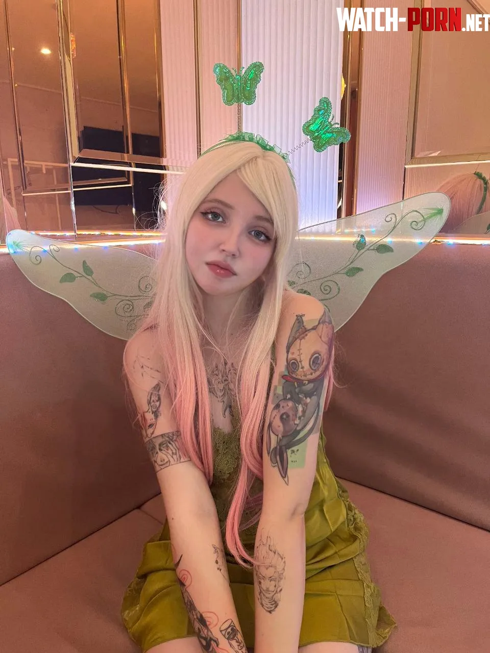 fairy with neon hair I know you get hard by miaooogirl