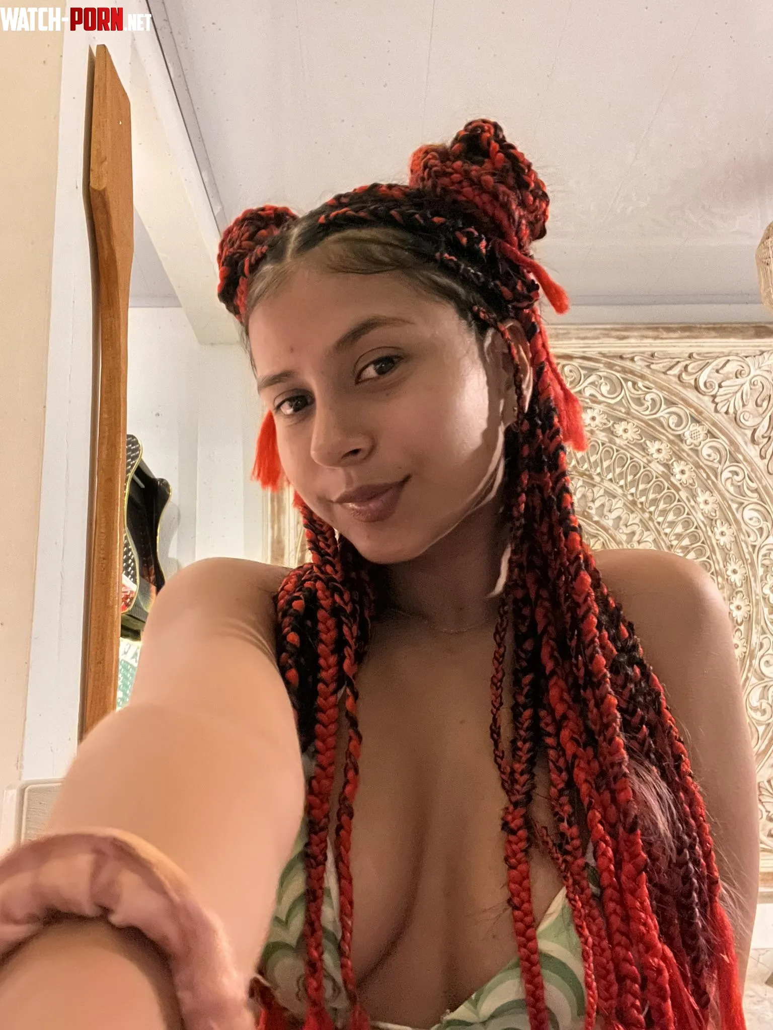 I am prepared to make my red braids by Crafty-Top543
