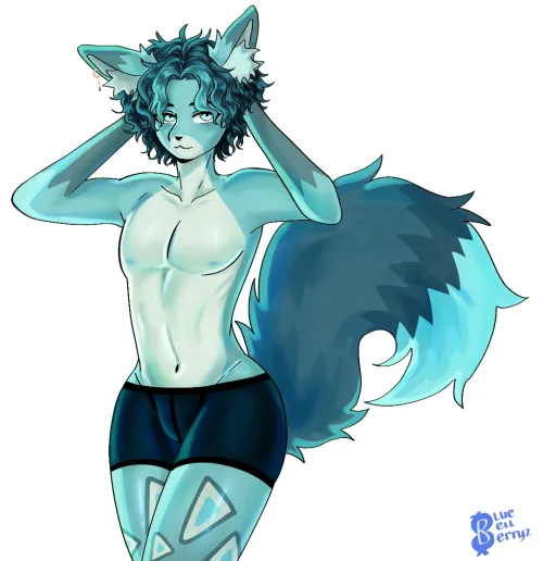Thumbnail Striking a Pose in Furry Art by combustedburger