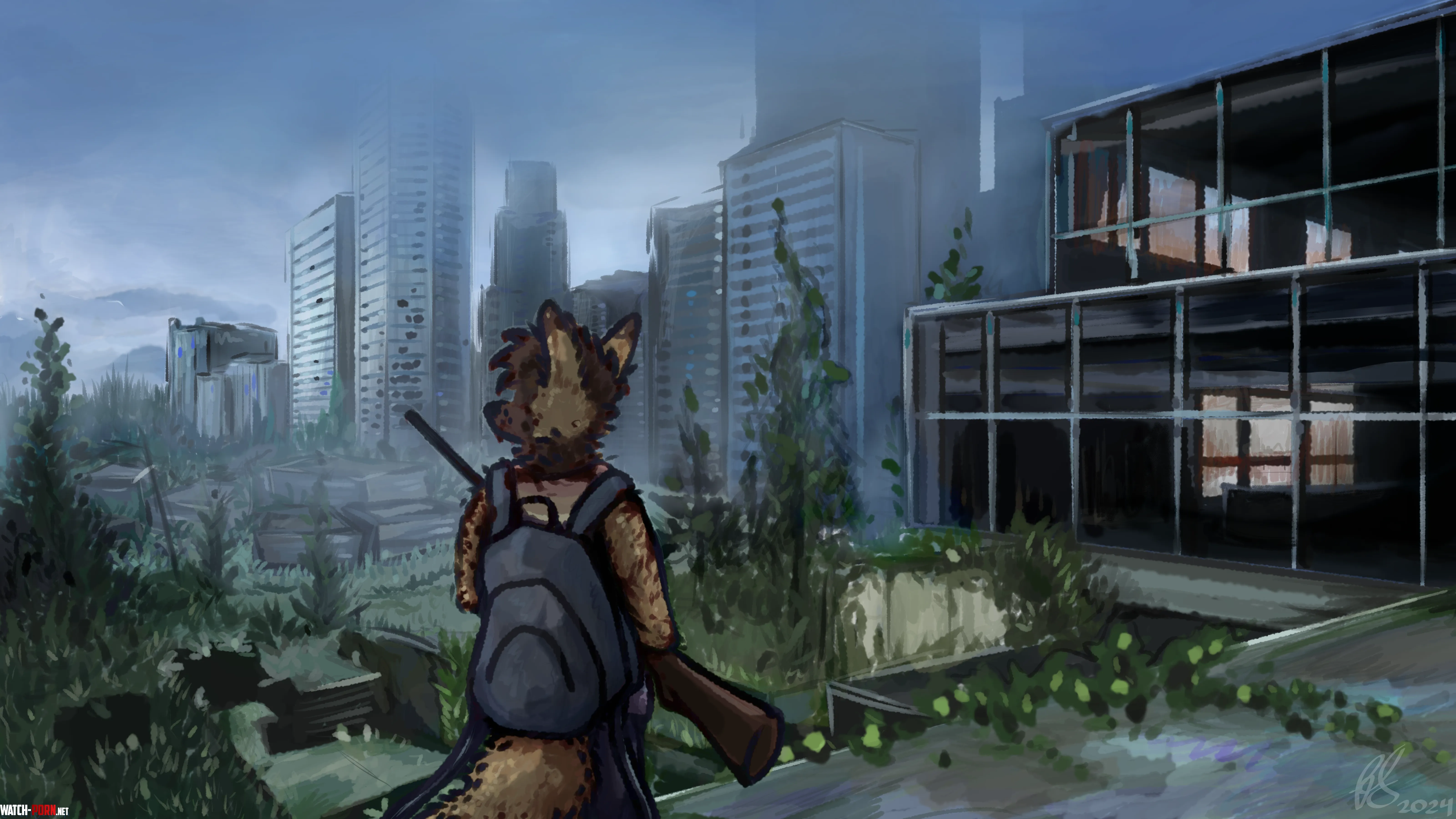I drew a scene from The Last of Us bsky furrysoren by FurrySoren