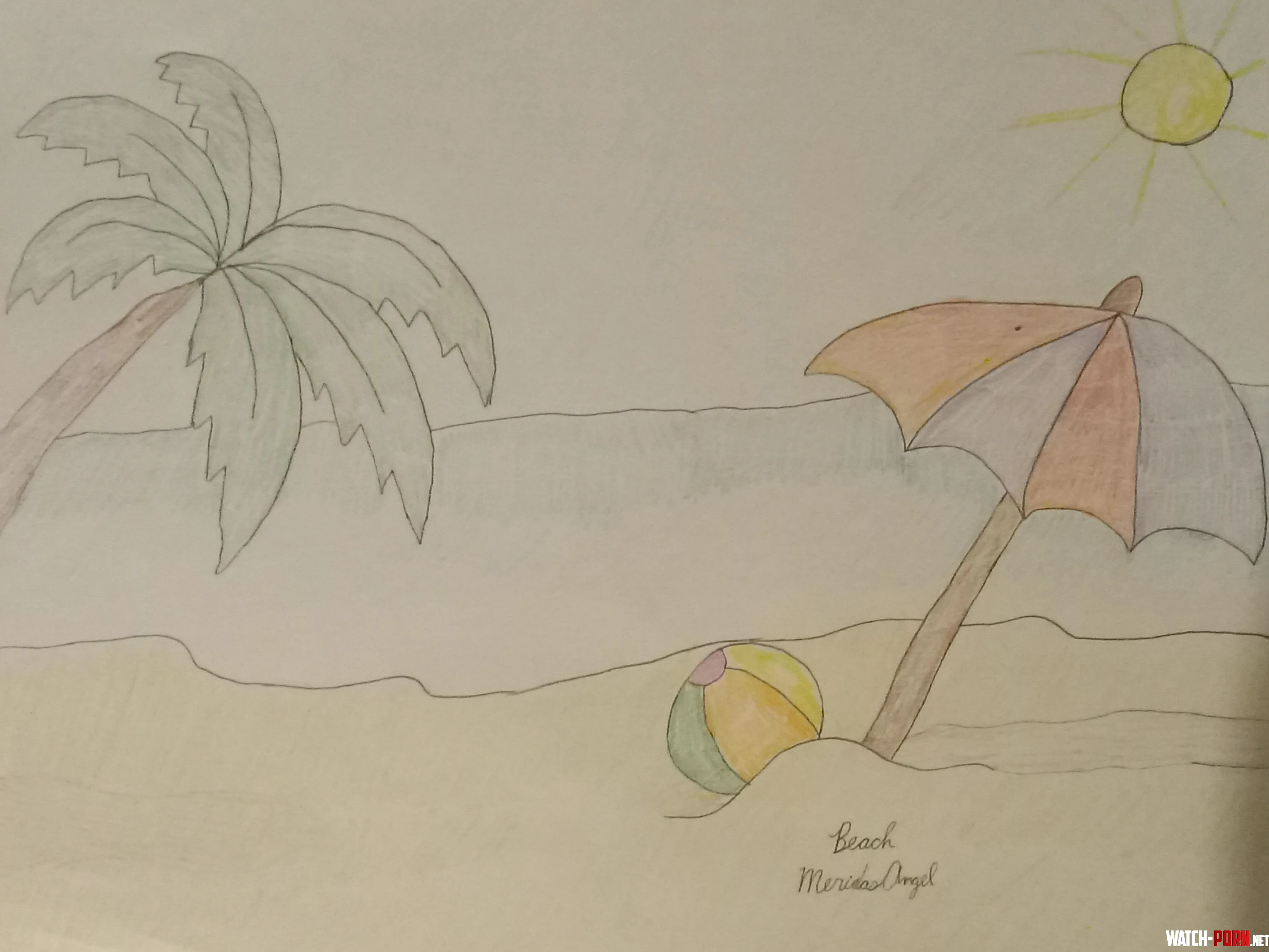 My beach drawing by Opening-Chapter-9086