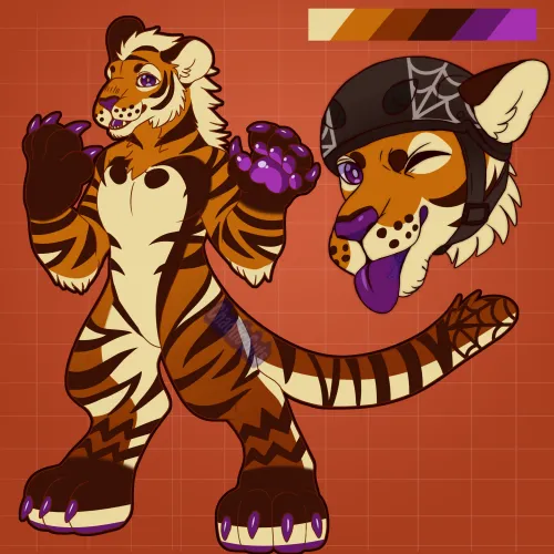 Thumbnail Autumn Tiger Design for Sale by Chaosguts | Furry