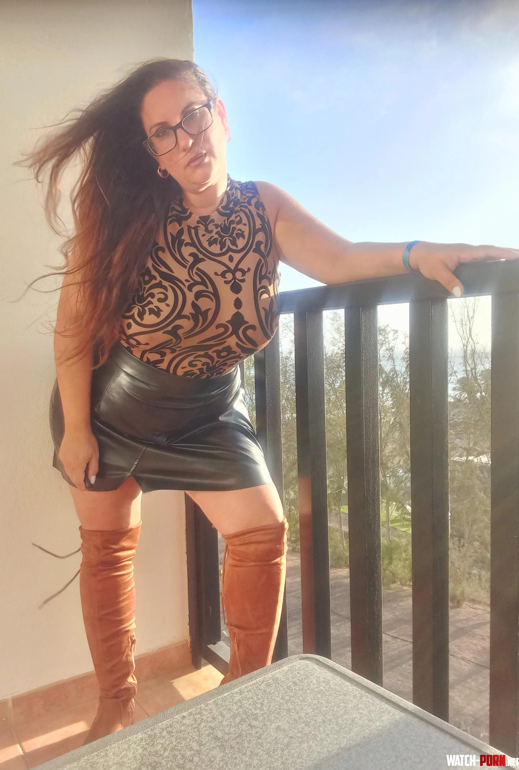 Going out leather skirt by Alex-Keeper000