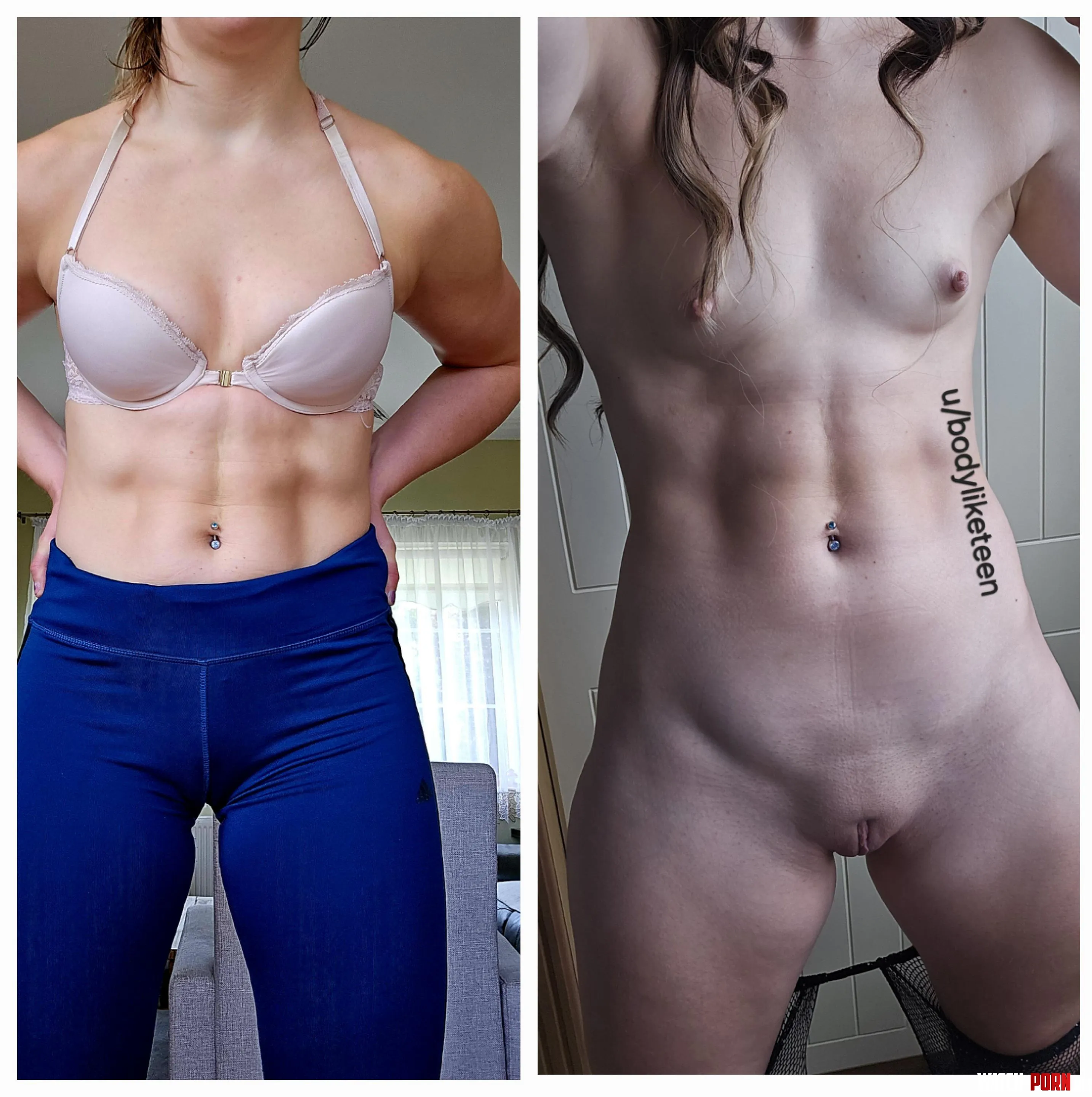Do I look better with leggings or totally naked   by bodyliketeen