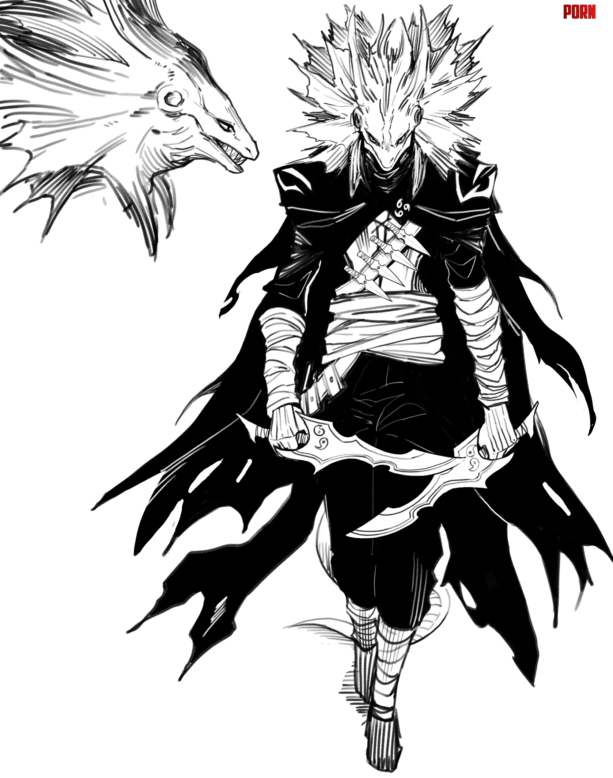 Scalies okay here Character design for Scratch from my upcoming comic book Shadowfiend by SaltierThanAll