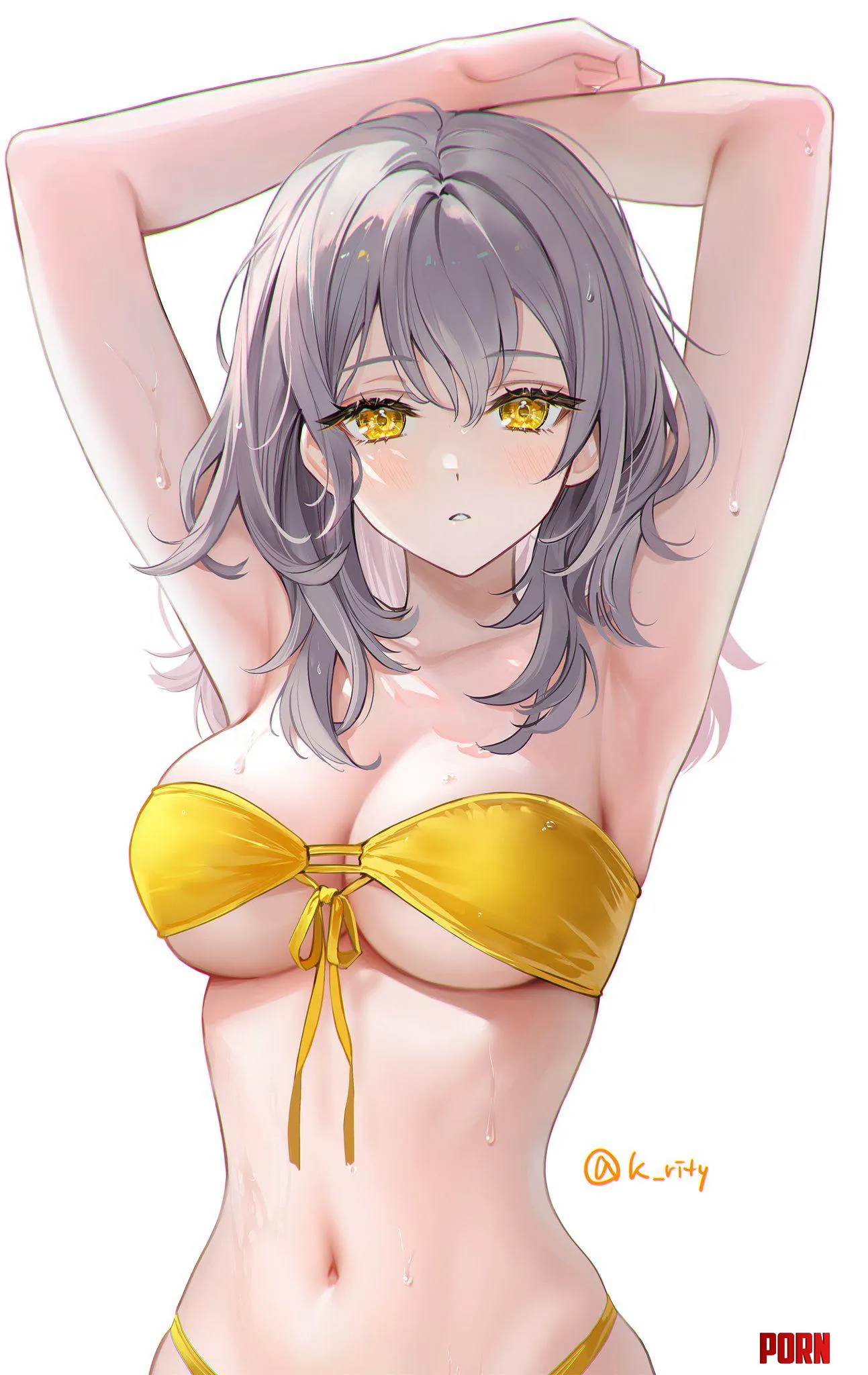 Stelles vibrant yellow eyes Honkai Star Rail by marxsander2016