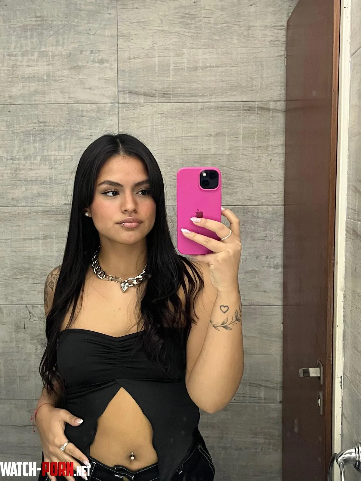 Feeling cute in this black top by Petra_Cheery