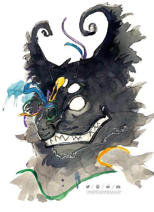Thumbnail Gifted Watercolor Sketch for Fell by UnsteadyShaggy in Furry Category