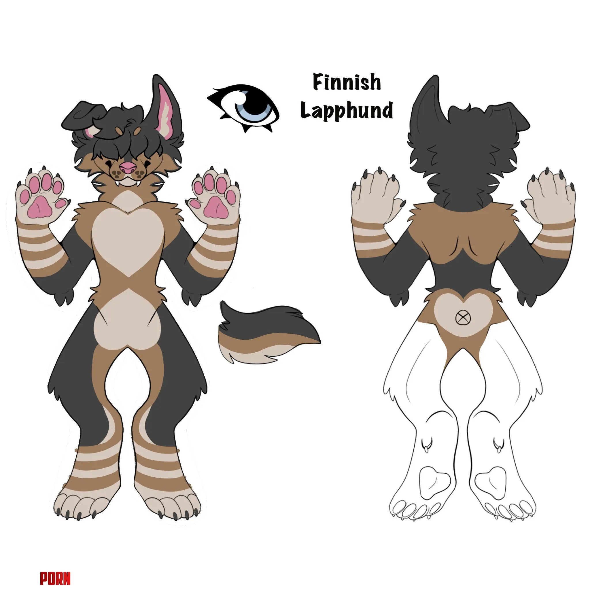 The unfinished ref for my fursona Shethey by FloppyDedTrout