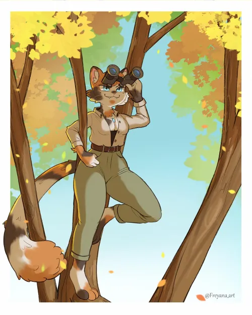 Thumbnail Calico Explorer Art by Freyana_Art | Furry