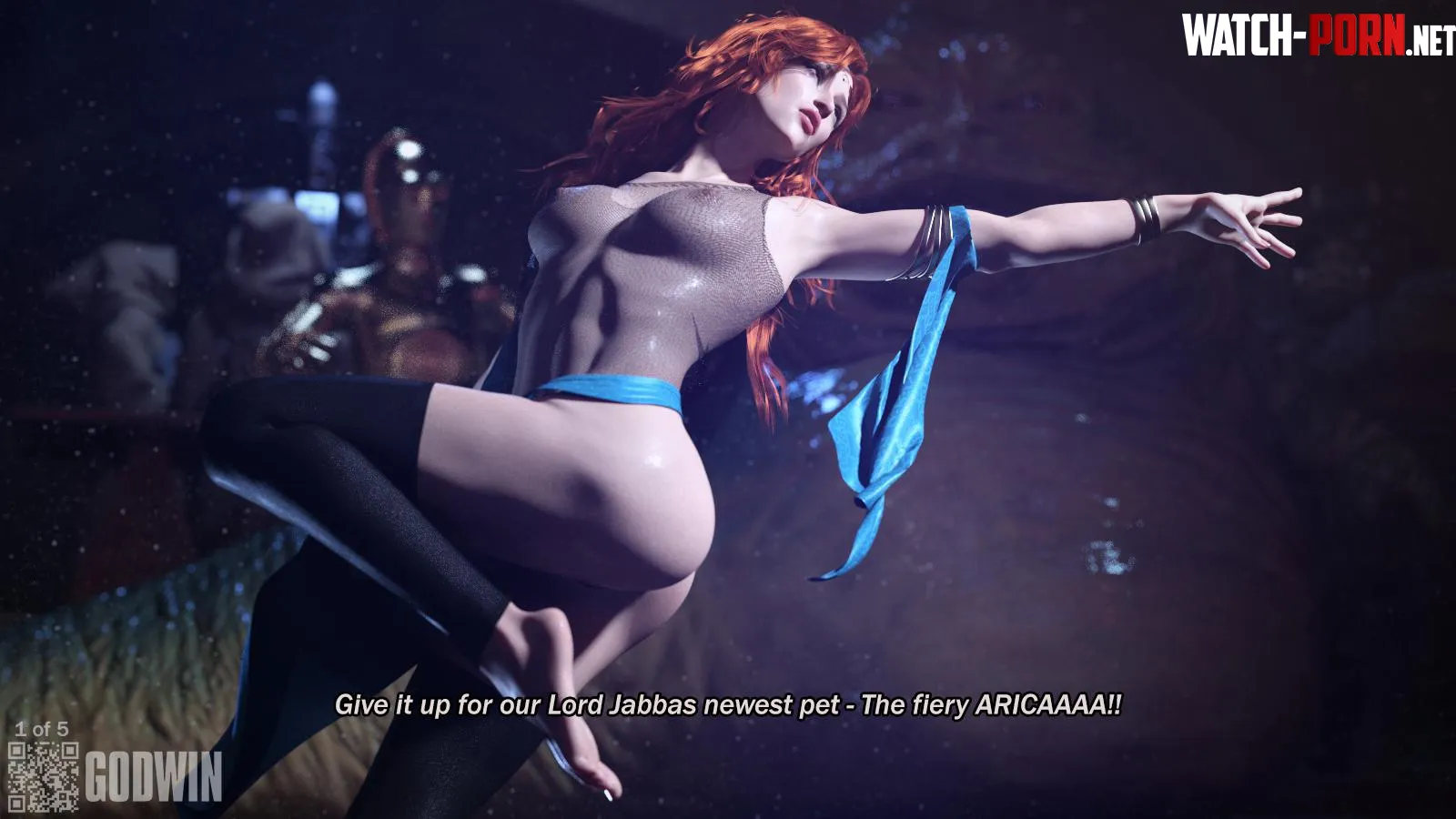 Mara Jade at Jabbas Godwin by NeroXLIV