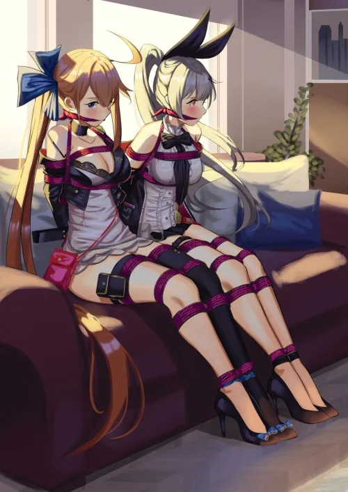 Thumbnail Ready to Be Pleasured: Two Besties Bondaged by Qilaraa | HentaiBondage