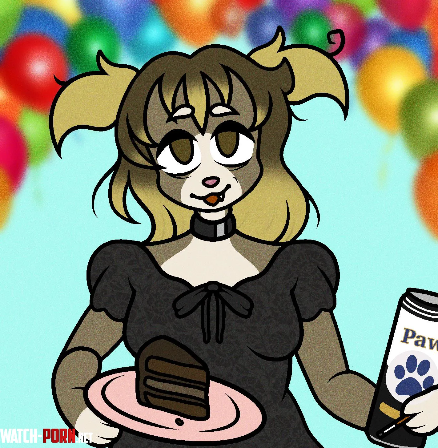 My Fursona Celebrating Our Birthday Today  by polybambi