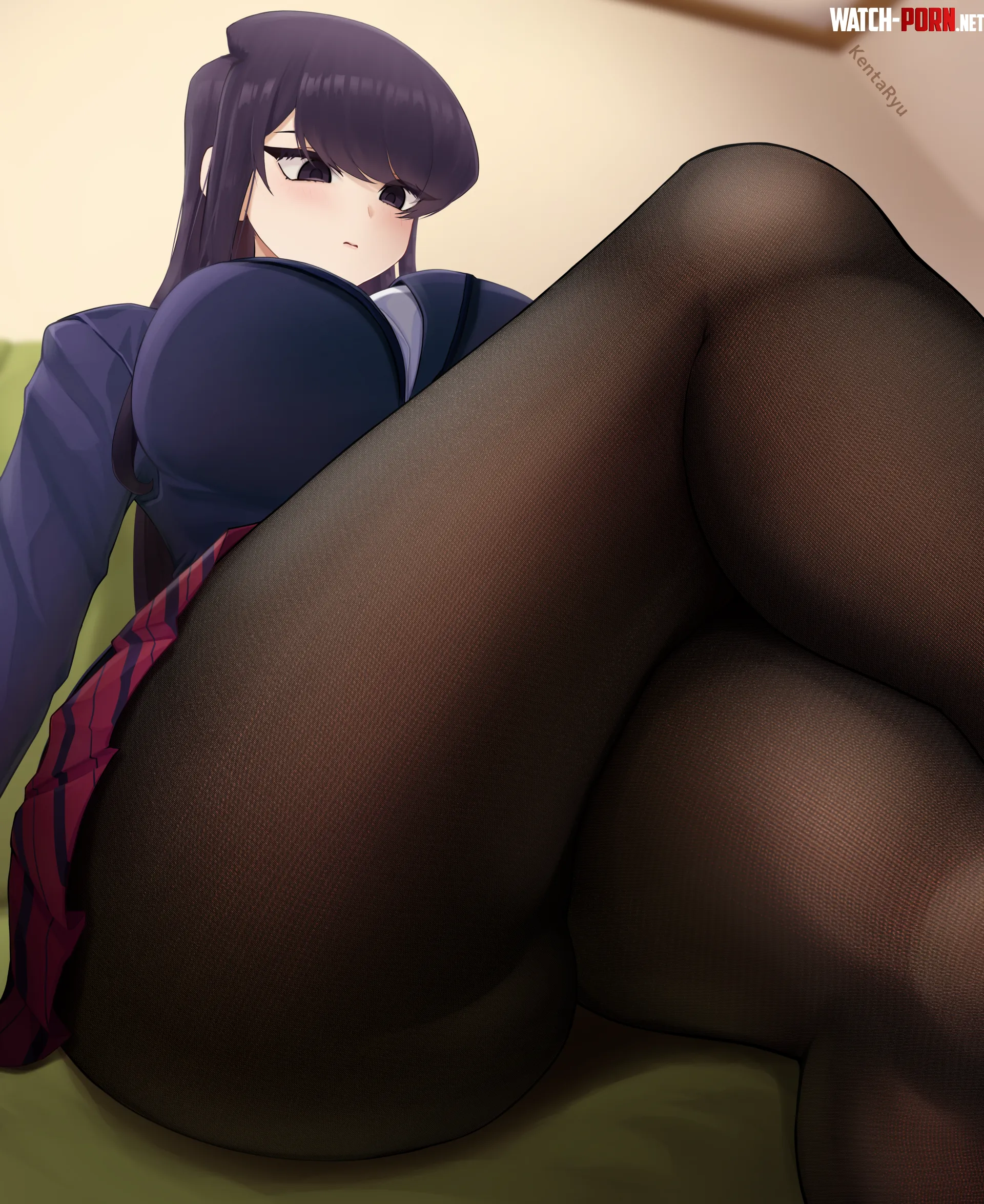 KomiSan Crossing Her Legs In Her School Uniform Komi Cant Communicate by Csxc